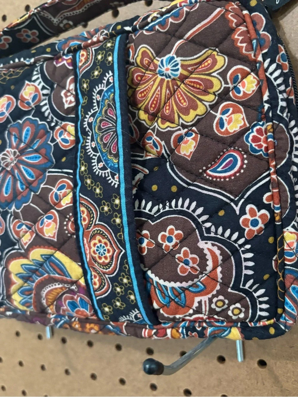 Vera Bradley Kensington Brown Paisley Bible or Book Cover Zipper Pocket